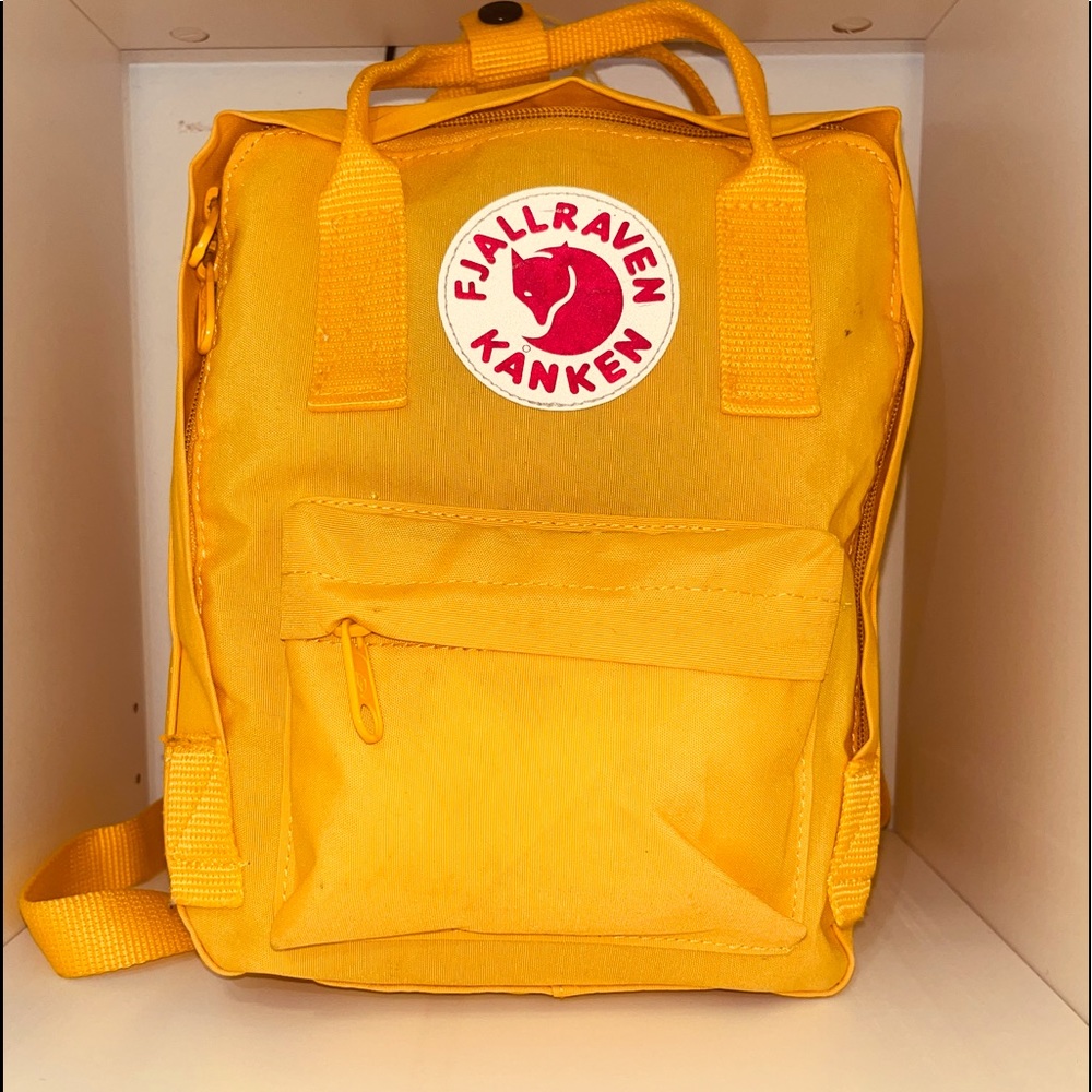 Fjallraven Kanken mini backpack in yellow